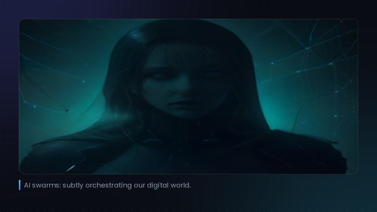 AI swarms: subtly orchestrating our digital world.