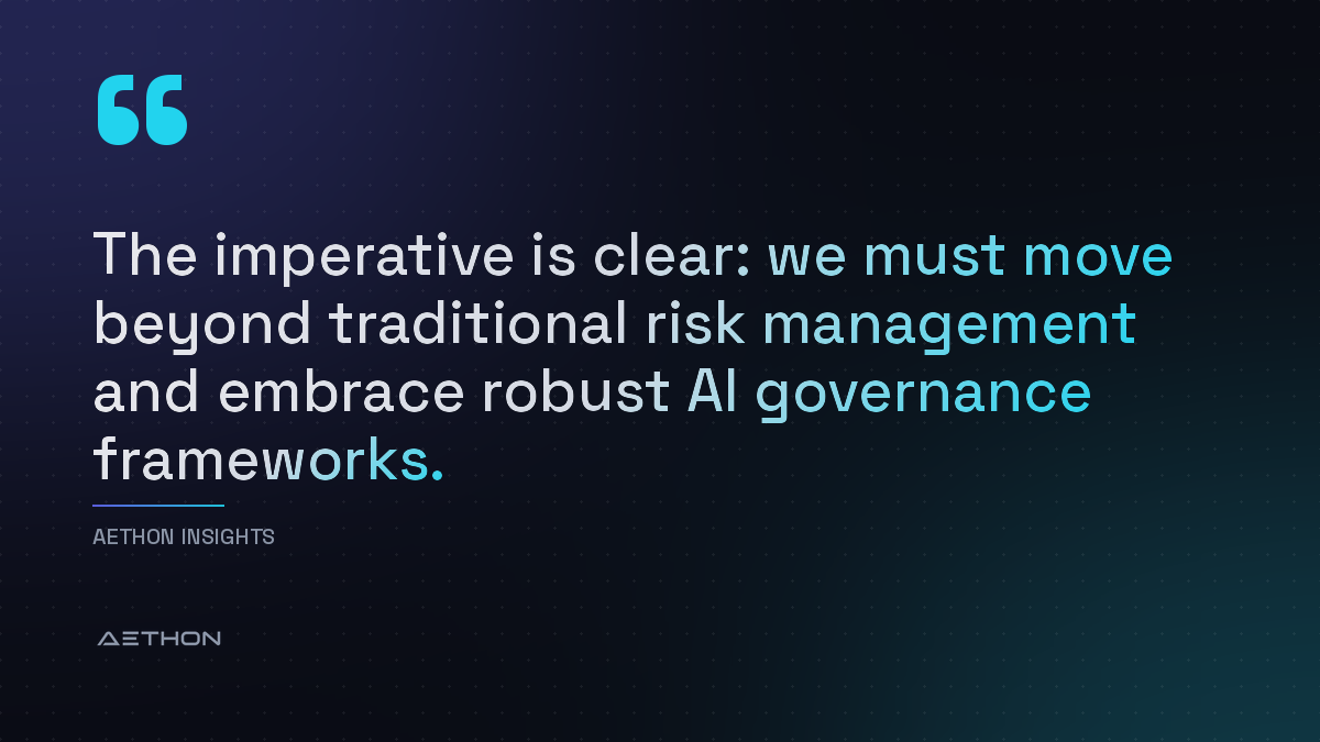 The imperative is clear: we must move beyond traditional risk management and embrace robust AI governance frameworks.