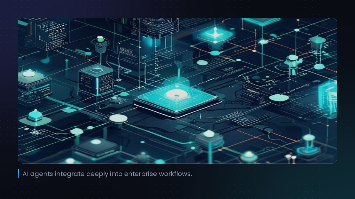 AI agents integrate deeply into enterprise workflows.