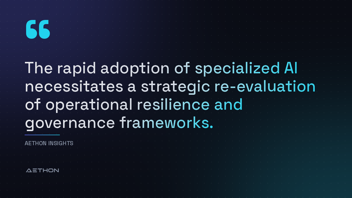 The rapid adoption of specialized AI necessitates a strategic re-evaluation of operational resilience and governance frameworks.
