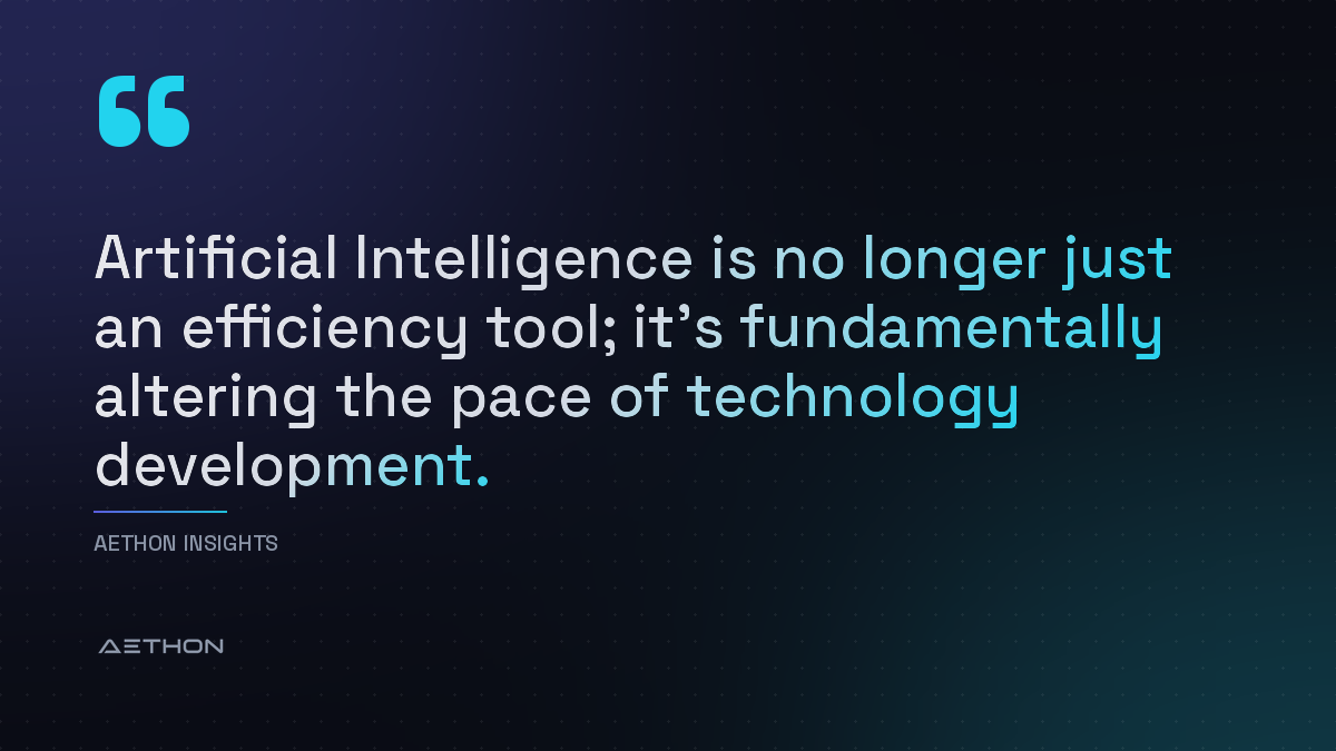Artificial Intelligence is no longer just an efficiency tool; it’s fundamentally altering the pace of technology development.