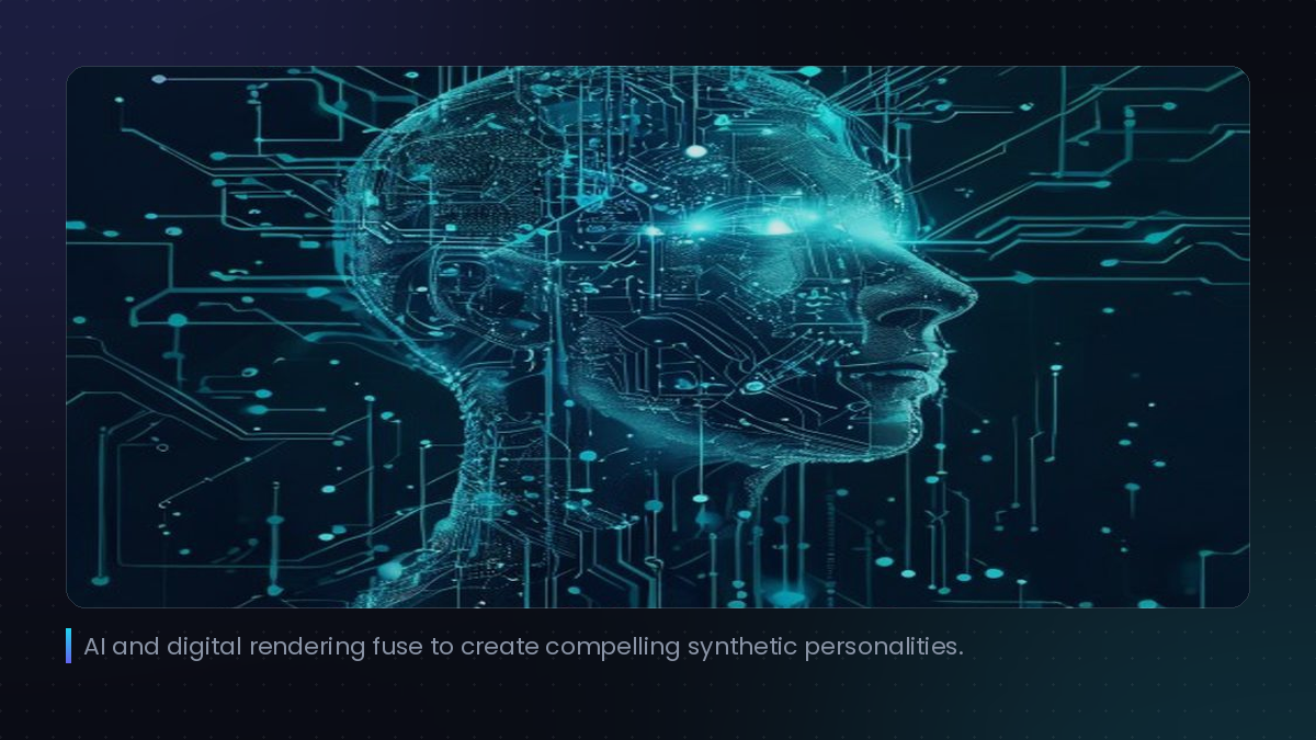 AI and digital rendering fuse to create compelling synthetic personalities.
