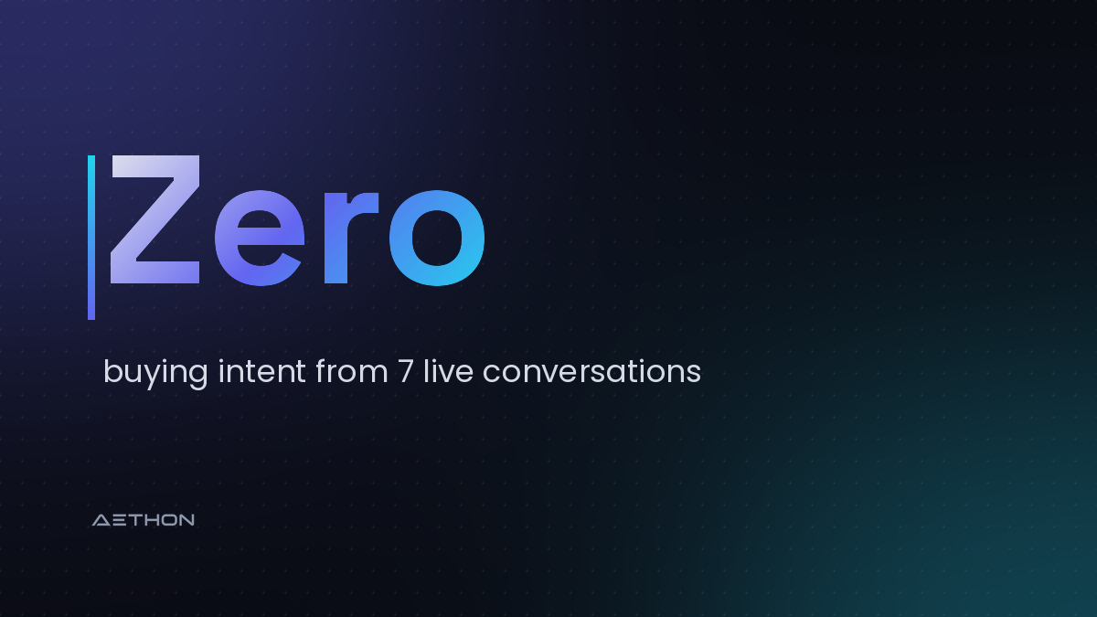 Zero — buying intent from 7 live conversations