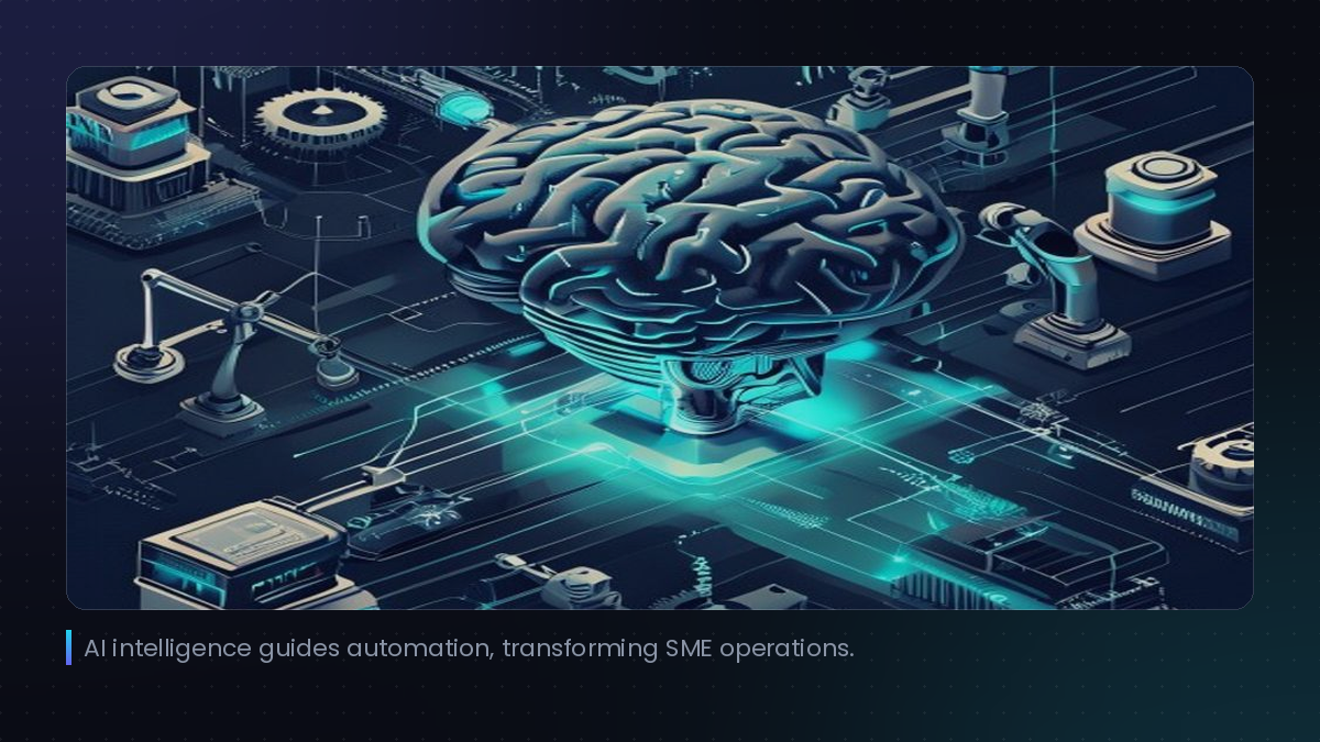 AI intelligence guides automation, transforming SME operations.