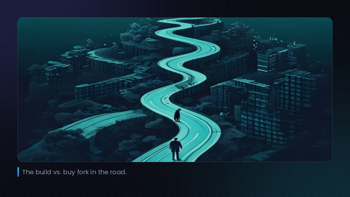 The build vs. buy fork in the road.