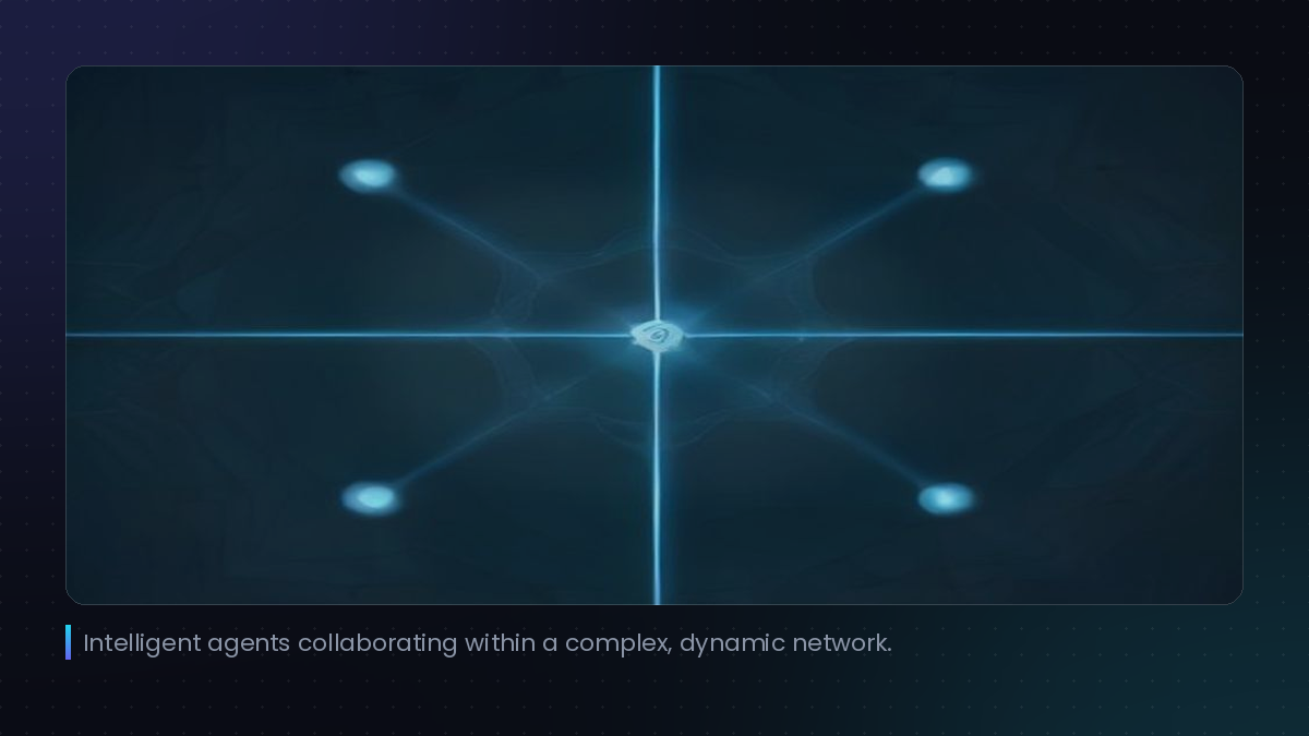 Intelligent agents collaborating within a complex, dynamic network.