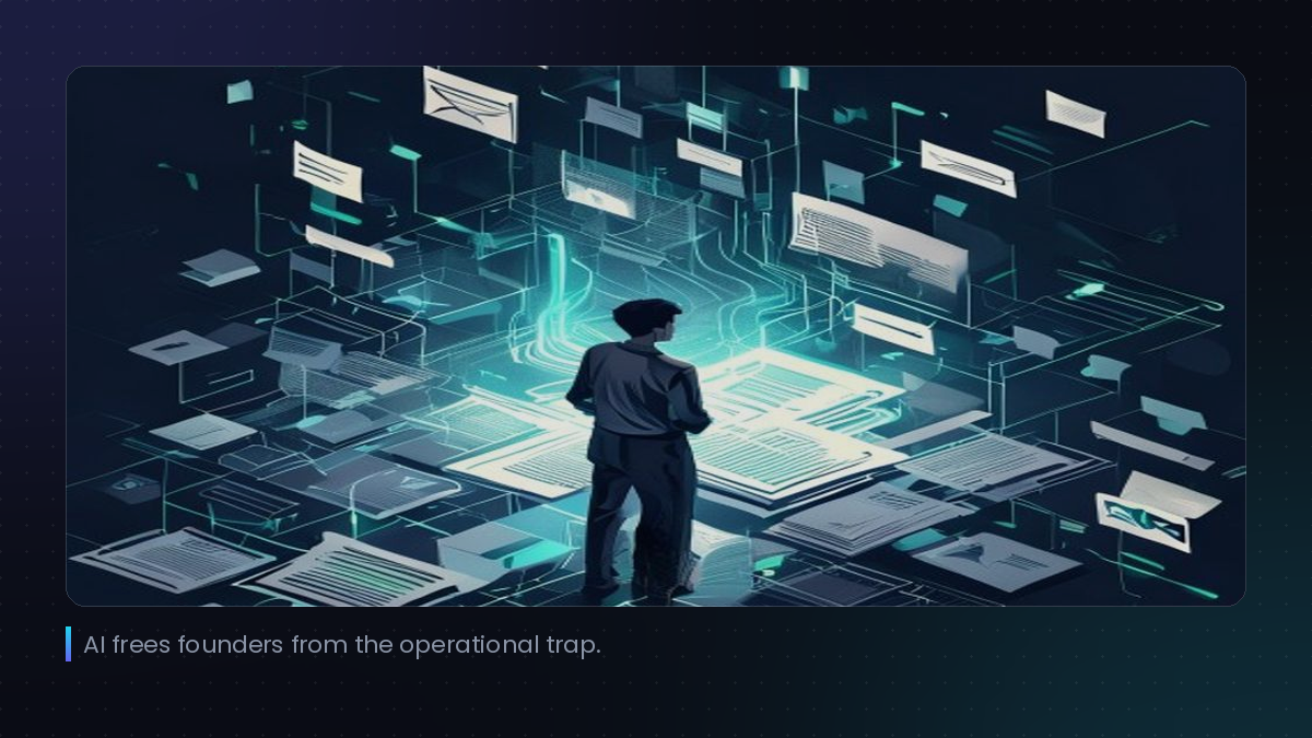 AI frees founders from the operational trap.