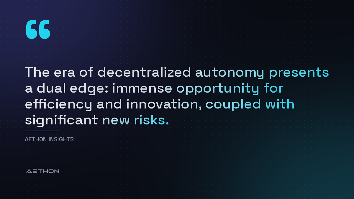 The era of decentralized autonomy presents a dual edge: immense opportunity for efficiency and innovation, coupled with significant new risks.