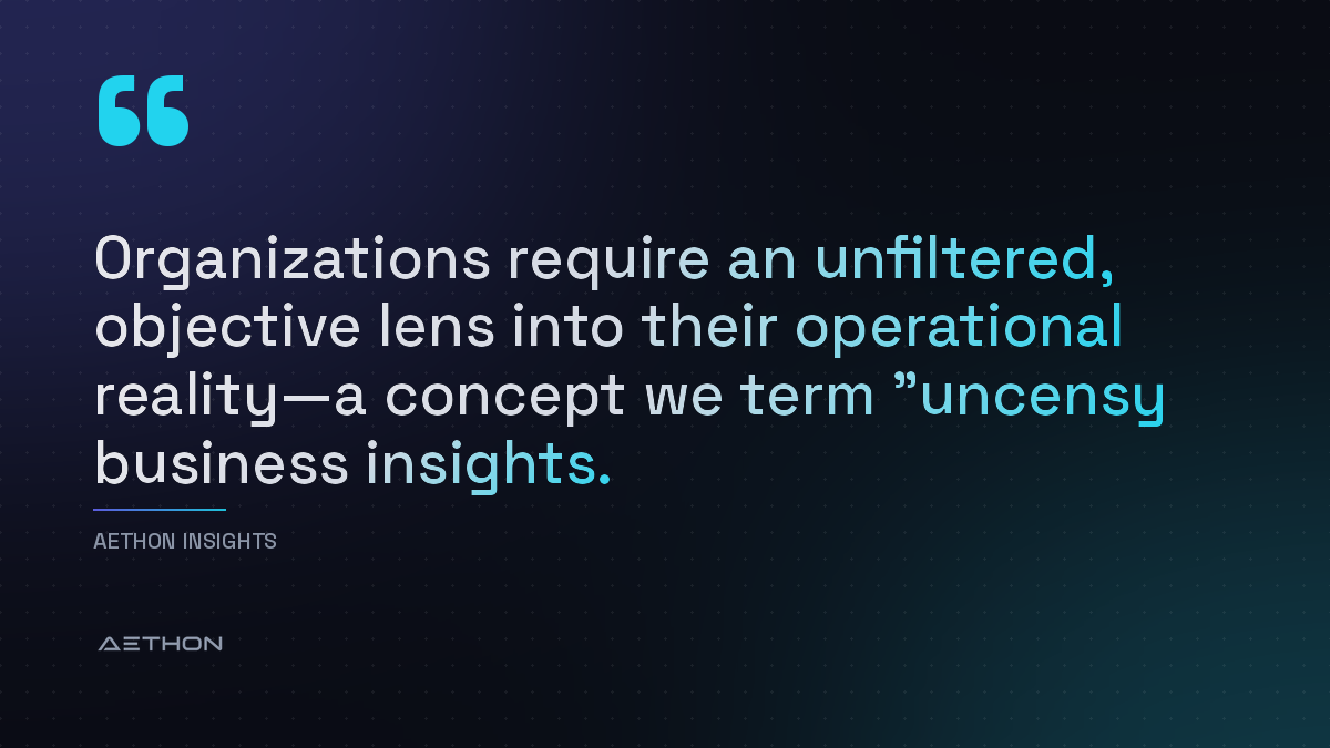 Organizations require an unfiltered, objective lens into their operational reality—a concept we term “uncensy business insights.