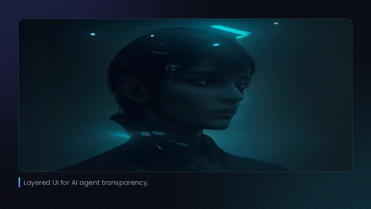 Layered UI for AI agent transparency.