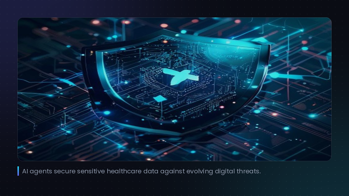 AI agents secure sensitive healthcare data against evolving digital threats.