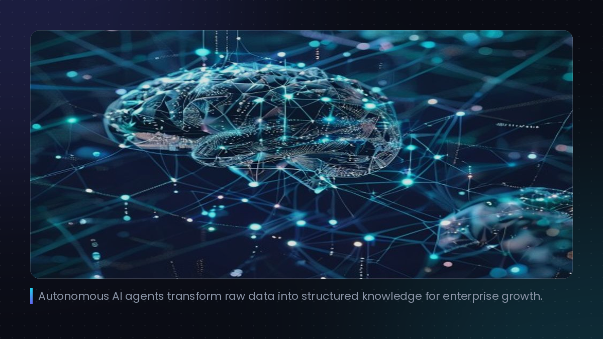 Autonomous AI agents transform raw data into structured knowledge for enterprise growth.