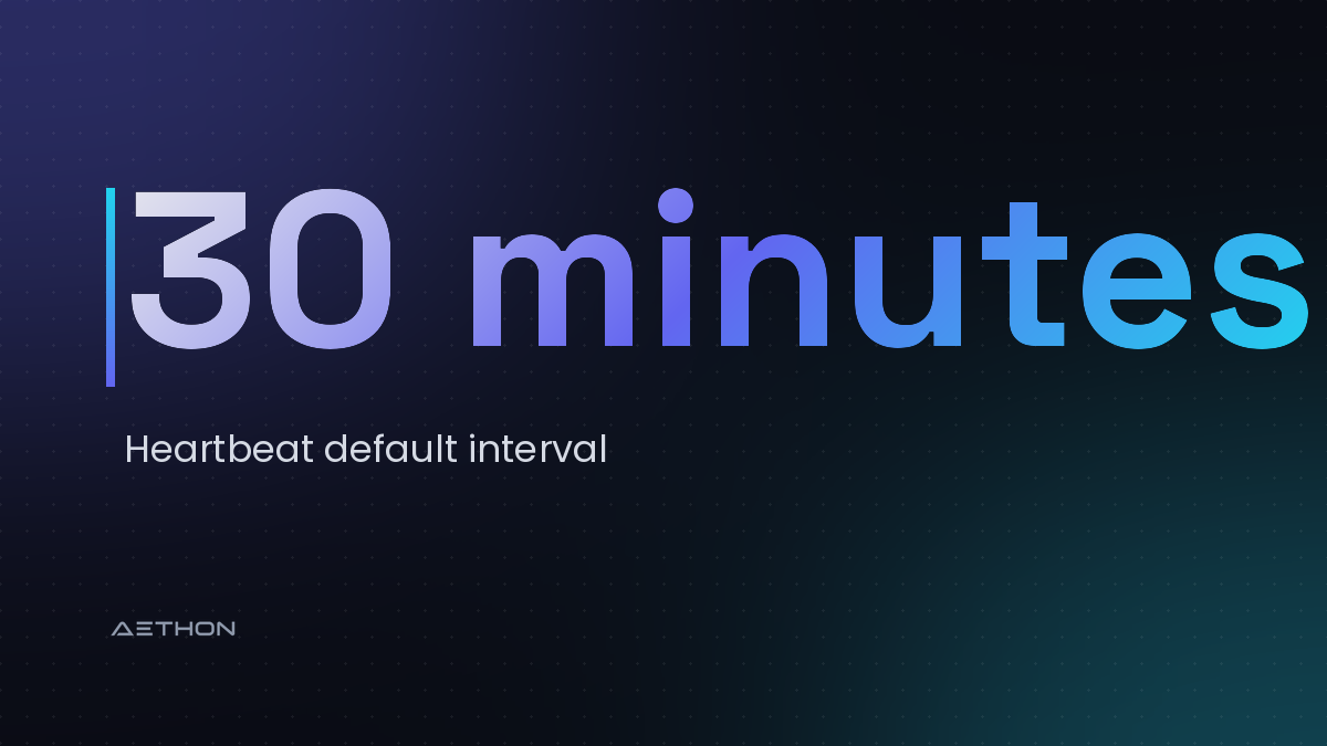 30 minutes — Heartbeat default interval