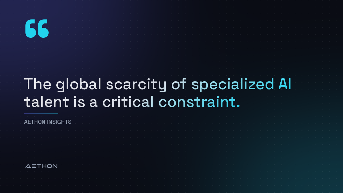 The global scarcity of specialized AI talent is a critical constraint.