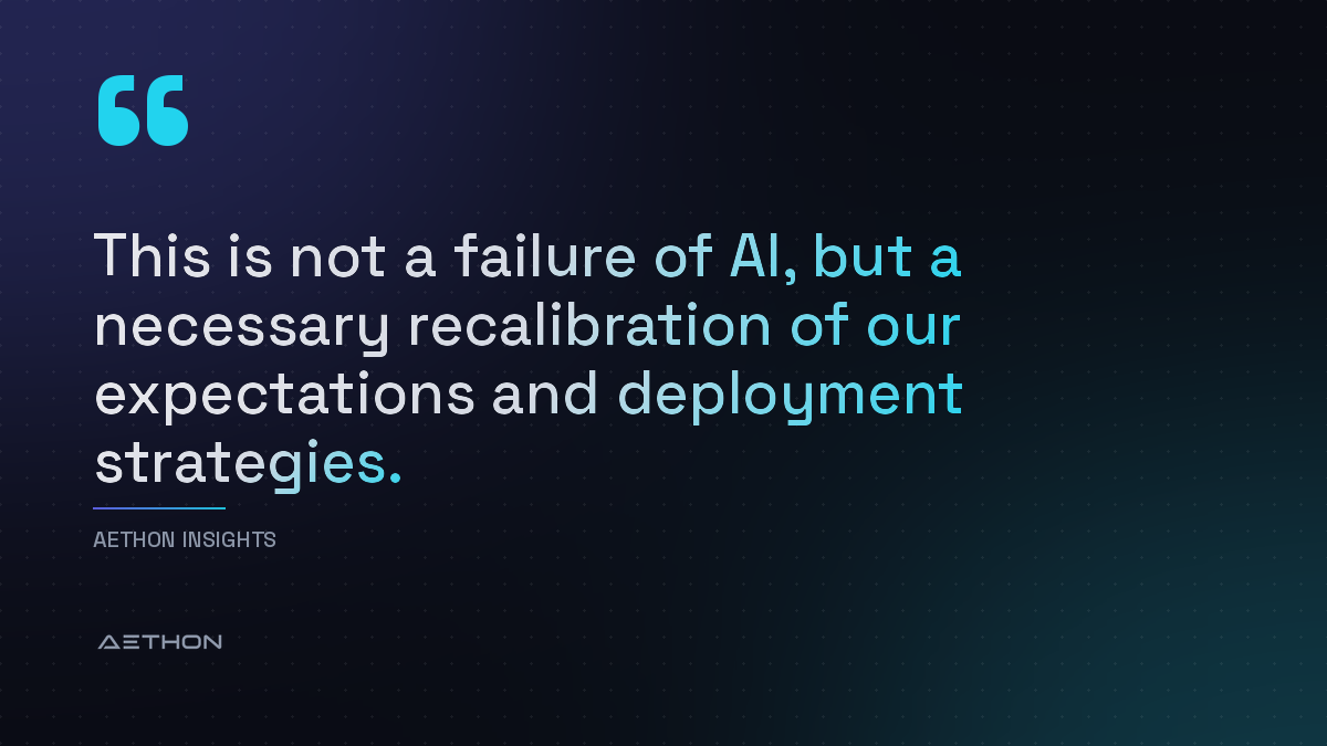 This is not a failure of AI, but a necessary recalibration of our expectations and deployment strategies.