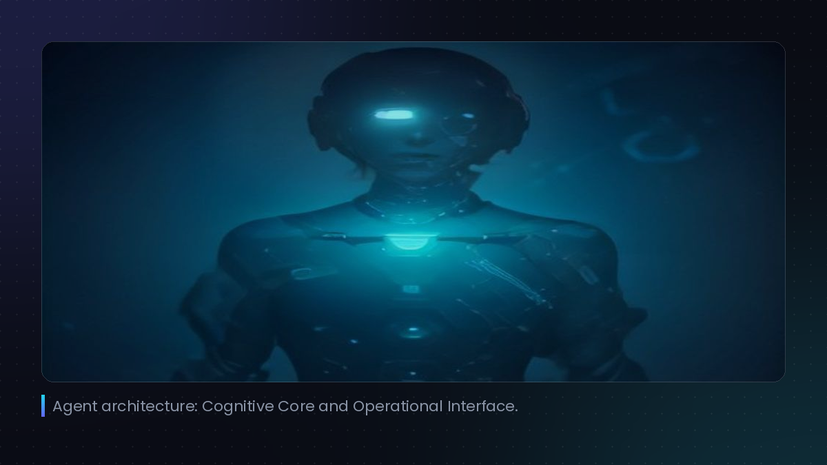 Agent architecture: Cognitive Core and Operational Interface.