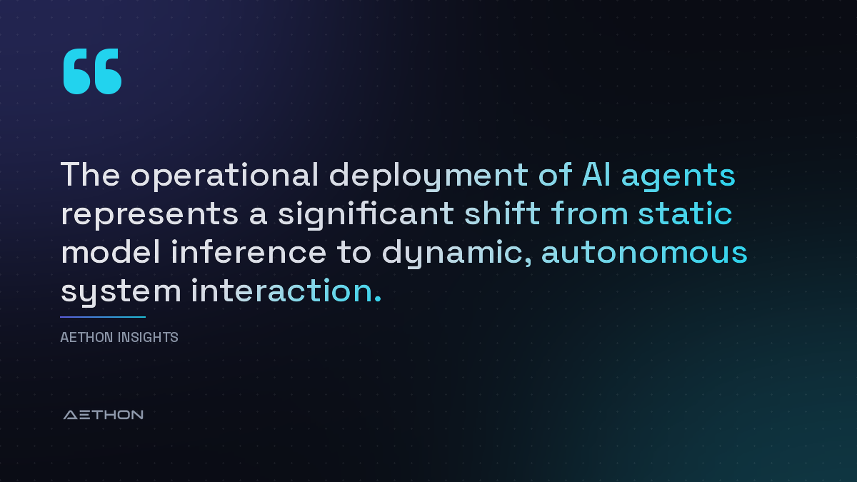 The operational deployment of AI agents represents a significant shift from static model inference to dynamic, autonomous system interaction.