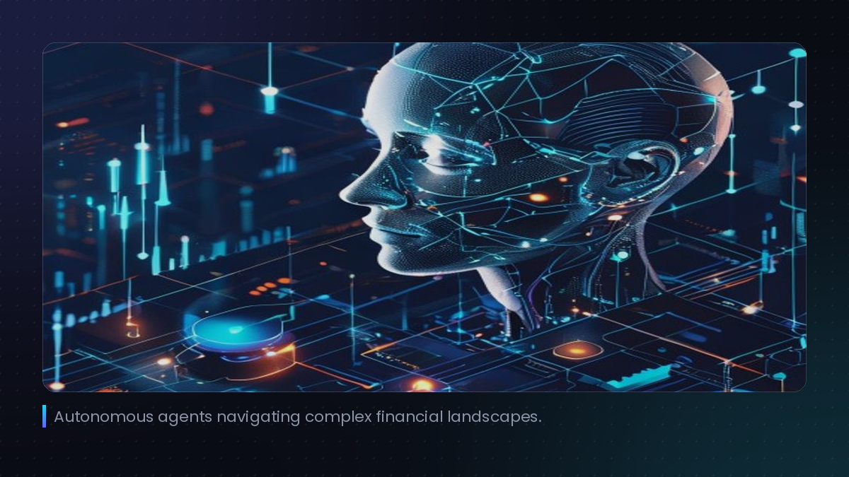 Autonomous agents navigating complex financial landscapes.