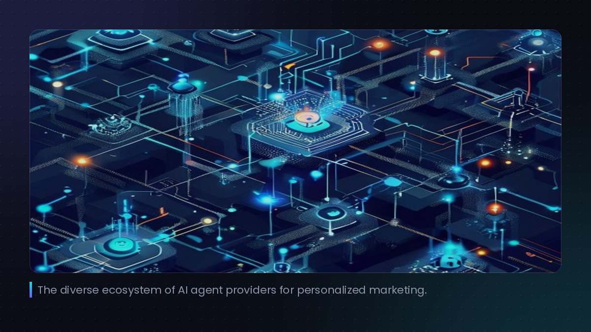 The diverse ecosystem of AI agent providers for personalized marketing.